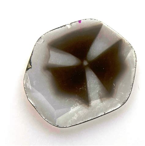 Rare 028 Carat Trapiche Diamond Slice Natural Diamond Radiation