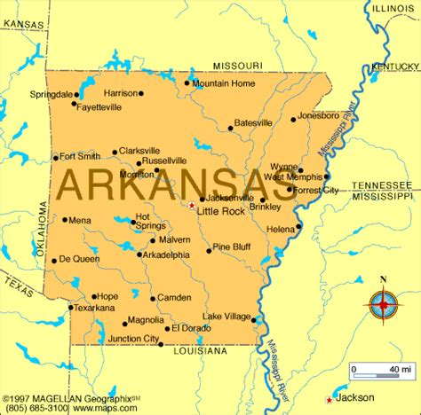 Political Map Of Arkansas