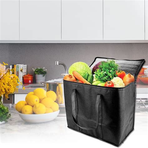 2pcs Large Capacity Foldable Reusable Portable Insulated Grocery Bags