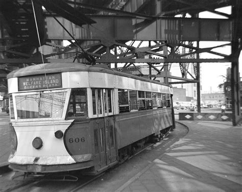 1948 Queensborough Bridge 606 Trolley Car Photo Around The Worlds