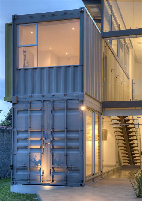 8 Shipping Containers Make Up A Stunning 2 Story Home
