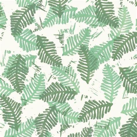 Botanical Leaf Lino Print Repeat Pattern Vienna Huffman Plant