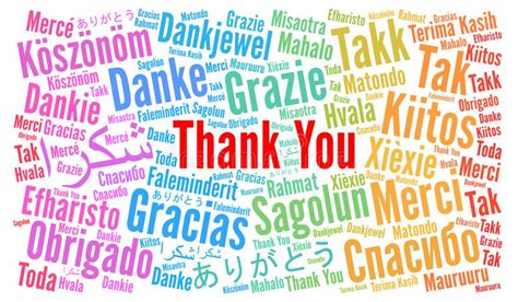 Thank You Word Cloud Different Languages Illustration Thank You Word