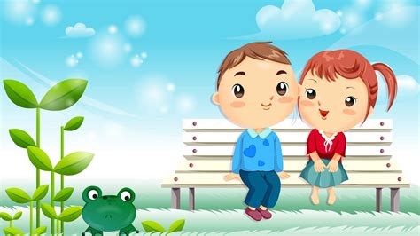 57 Cartoon Cute Couple Hd Wallpaper Download Paling Populer