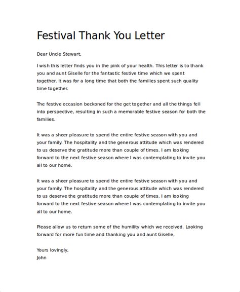 Free 23 Sample Thank You Letter Templates In Pdf Ms Word Pages