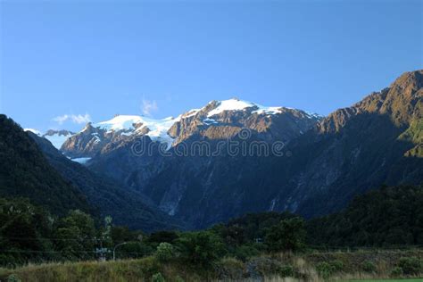 View Of The Southern Alps New Zealand Stock Image Image Of Mass