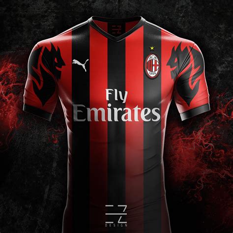 Welcome to ac milan official facebook page! Puma AC Milan 18-19 Home, Away & Third Concept Kits by EZ ...