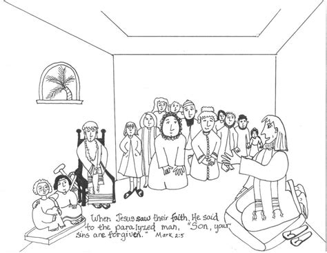 ️peter Heals A Lame Beggar Coloring Page Free Download