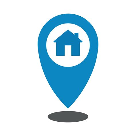 Home Location Map Vector Icon Clipart Symbol In White Background