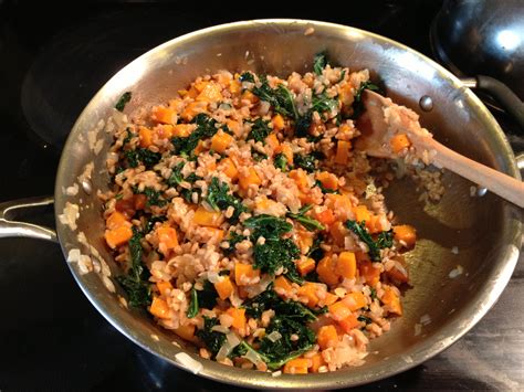 You can also cook a mock risotto with orzo pasta. Farro Risotto with Butternut Squash and Kale