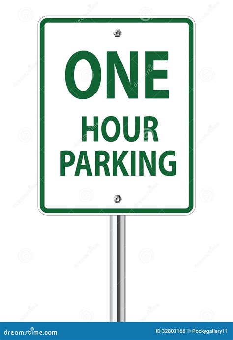 One Hour Parking Traffic Sign Stock Illustrations 6 One Hour Parking
