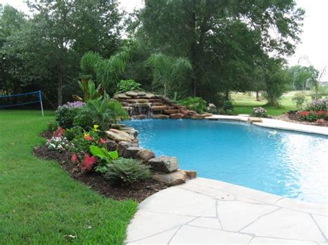 Pretty Flower Bed Pool Landscaping Pool Patio Patios
