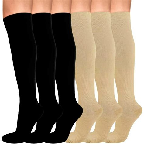 6 Pair Compression Socks For Men And Women 20 30 Mmhg For Athletic