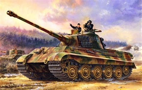 Wallpaper Germany Tank Tiger II Heavy The Third Reich WWII