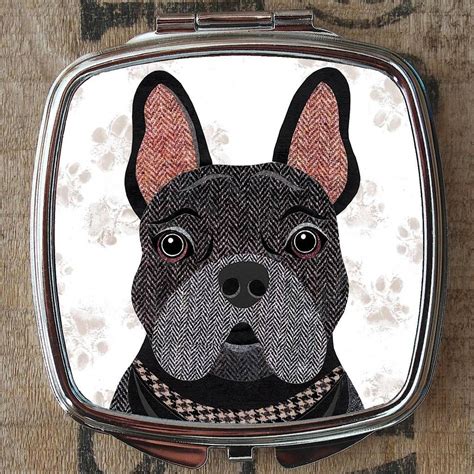 Black Frenchie Dog Compact Mirror In 2021 Black French Bulldogs