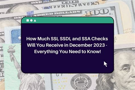 How Much Ssi Ssdi And Ssa Checks Will You Receive In December 2023