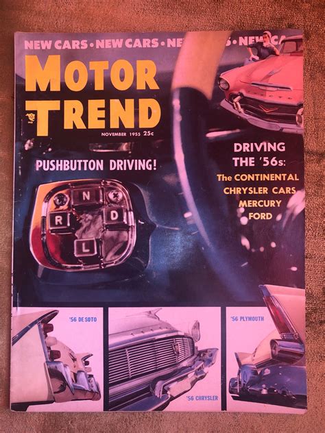 November 1955 Motor Trend Magazine Vintage Car Classic Etsy