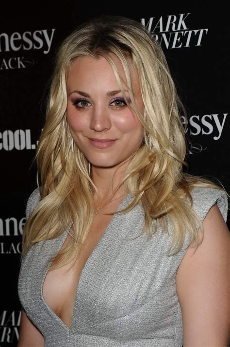 Kaley Cuoco Showing Huge Cleavage At The Hennessy Pre Grammy Party In