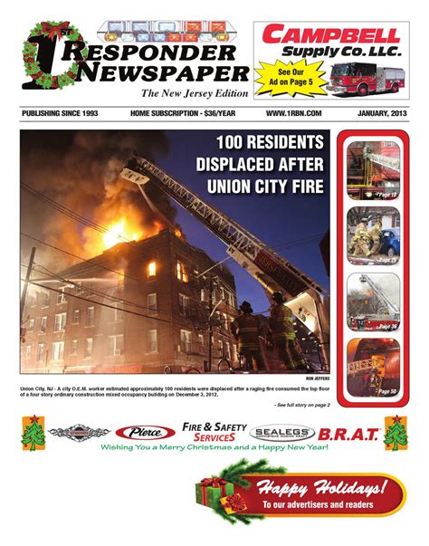 1st Responder News New Jersey January By Belsito Communications Inc