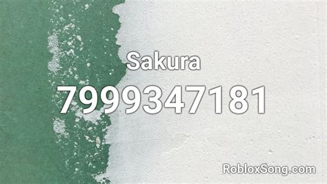 Sakura Roblox Id Roblox Music Codes