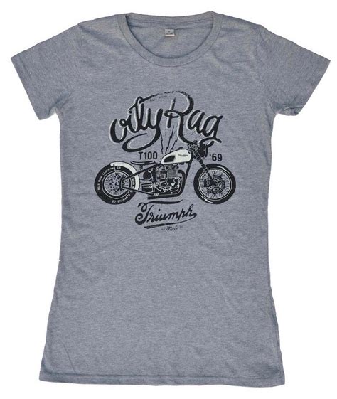 T Shirt Oily Rag Bobber Triumph Femme Or 84l