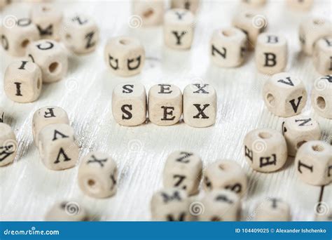 Sex Word Written On Wood Block Stock Image Image Of Colorful