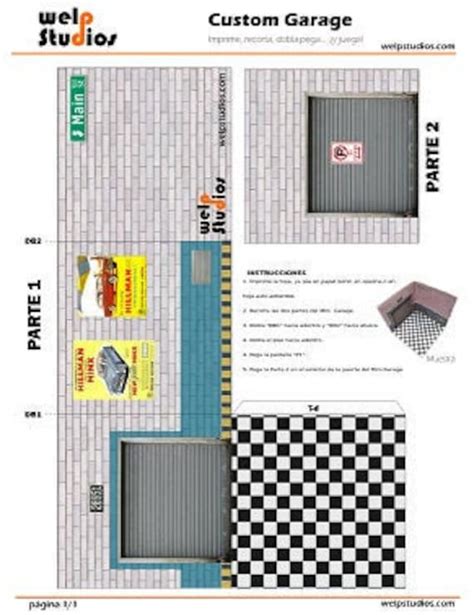 Printable Garage Diorama