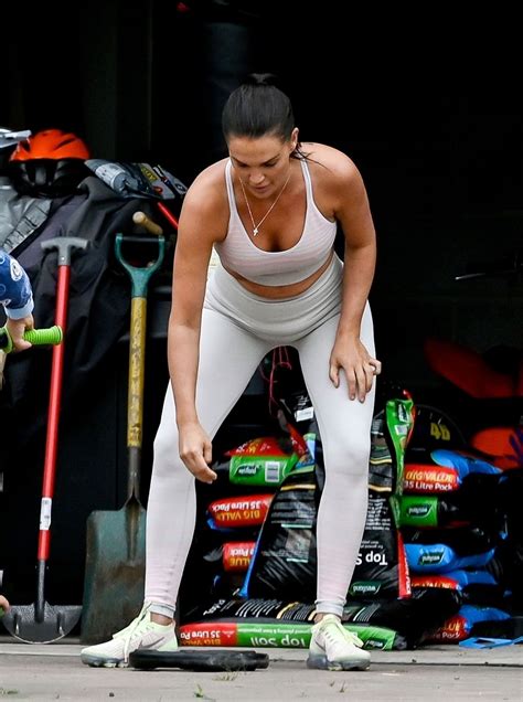 Danielle Lloyd Working Outside Her Home In London Hawtcelebs