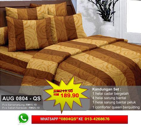 ~1 piece comforter 152cm x 190cm ~harga : Set Cadar Queen + Comforter | Lubuk Cadar Online, Langsir ...