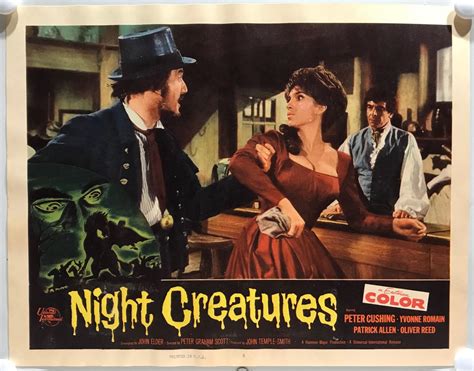 Original Lobby Cards Night Creatures 1962 Set Of 8 Peter