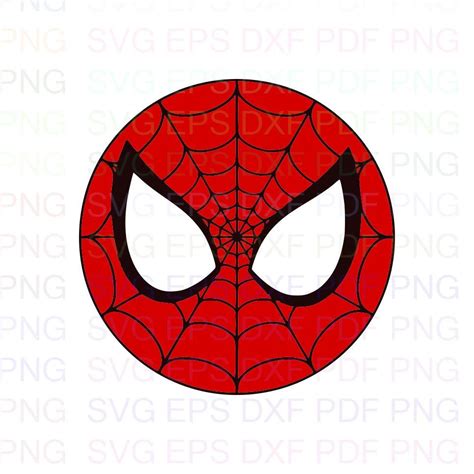 Spider Man Face Circle Svg Dxf Eps Pdf Png Cricut Archivo de | Etsy