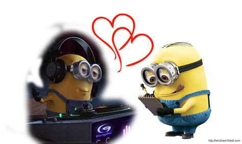 Minions In Love Background Wallpaper Windows 10 Wallpapers