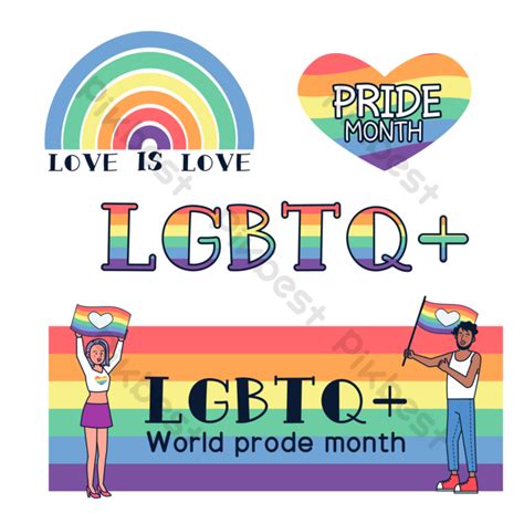 happy pride month lbgtq concept pride month with rainbow flag eps png images free download