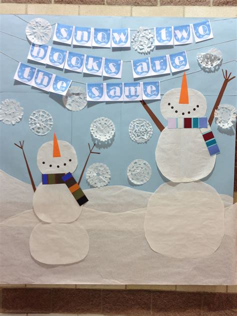 Snowmen Looking Uplarge Winter Bulletin Board For The Library I