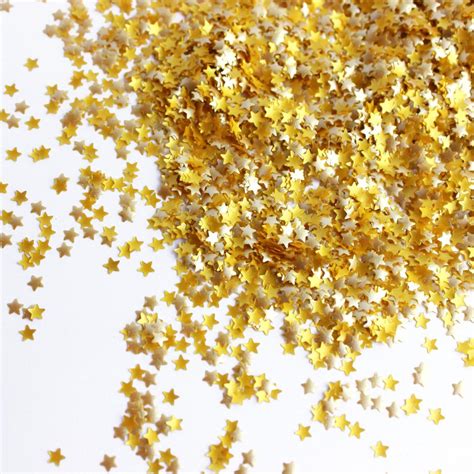 Gold Glitter Stars Sprinkle Pop