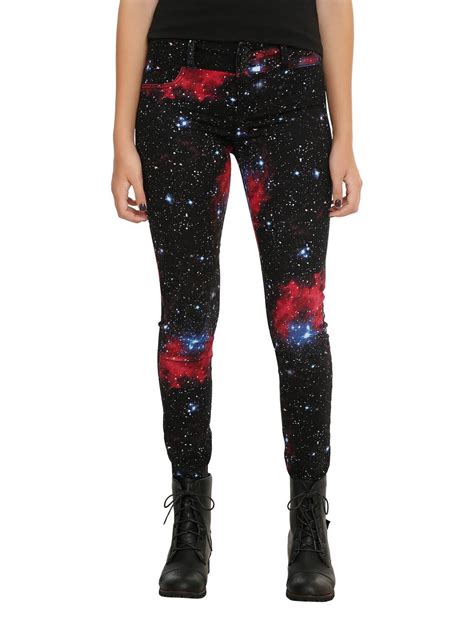 blackheart galaxy print super skinny jeans hot topic