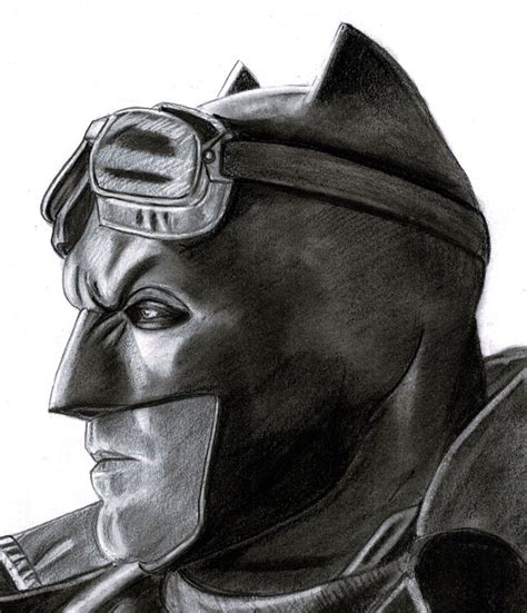 Diego Septiembre Original Charcoal And Graphite Drawing Batman