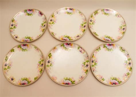 Oandeg Royal Austria Antique Vintage Hand Painted Porcelain Plates