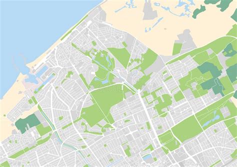 Vector City Map Of Scheveningen Netherlands Stock Vector Illustration Of Navigation Downtown
