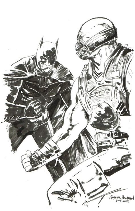 Batman And Bane From The Dark Knight Rises By Gabriel Hardman The Dark