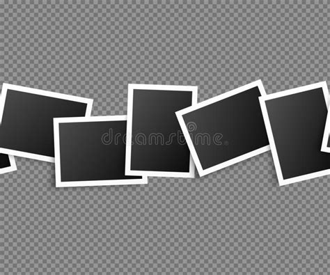 Photo Frames On Wall White Picture Frame Set Vector Empty Realistic