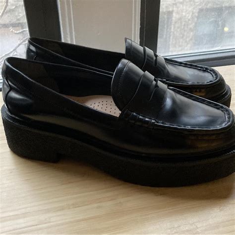 Loeffler Randall Rikki Black Platform Loafers Size Depop