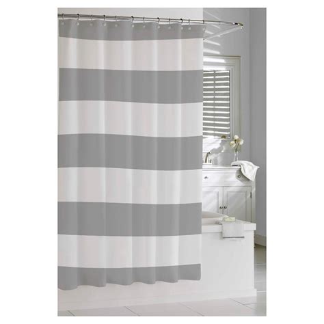Kassatex Hampton Stripe Shower Curtain Grey Luxury Shower Curtain