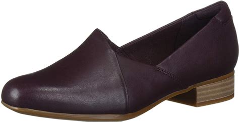 Clarks Womens Juliet Palm Leather Closed Toe Loafers Burgundy Leather