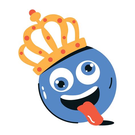 Trendy King Emoji 21517666 Vector Art At Vecteezy