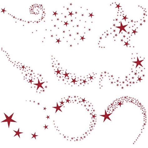 Swirling Stars Star Swirls Clipart Gothic Clip Art Red Foil Stars