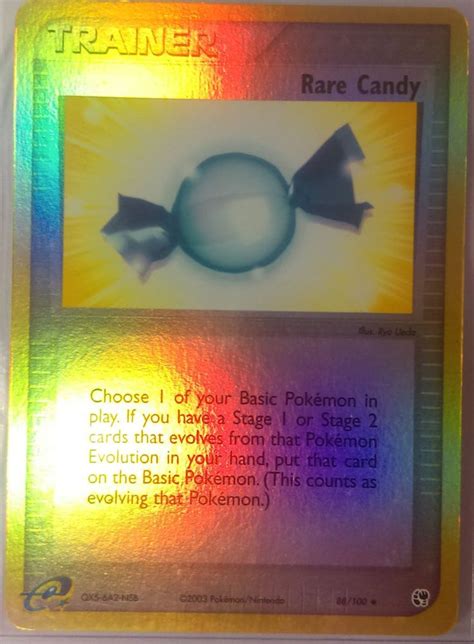 Rare Candy Reverse Holographic Pokemon Trading Card Excellent
