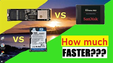 NVMe SSD Vs SATA SSD Vs 5400 Rpm HDD Real World Vs Benchmark Test