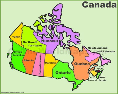 Provincias E Territorios Canada Canada Ponto