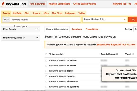 Find and organize thousands of longtail keywords from many sources for free. Keyword Tool narzędzie do masowego wyciągania fraz z ...